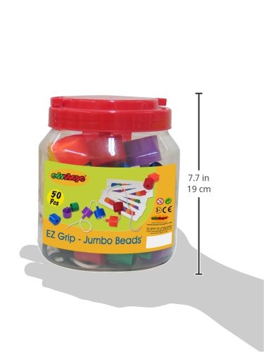 Edushape Ez-Grip Jumbo Beads, 58 Piece #TOP5