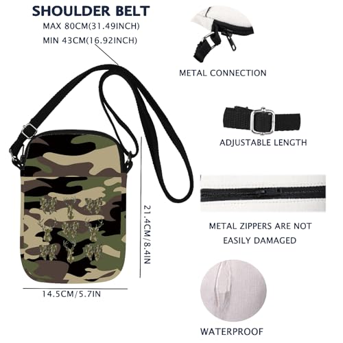 Camouflage Hunting Crossbody Bag Camo Bow Hunting Season Gift Cool Crossbody Bag For Hunters2