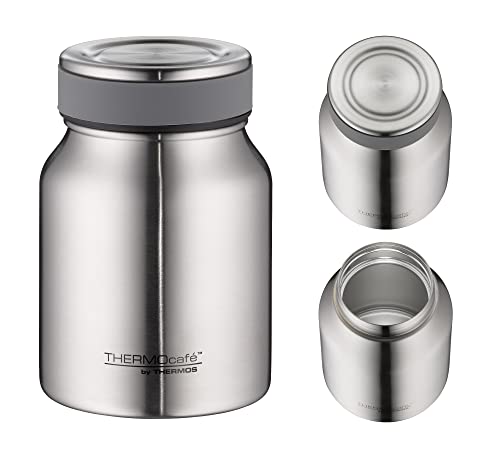 Foto von THERMOcafé by THERMOS TC FOOD JAR stainless steel mat 0,50l, 9h heiß 14h kalt, Thermobehälter für Essen, doppelwandiger Lunchpot aus Edelstahl, auslaufsicher, spülmaschinenfest, für Büro und unterwegs