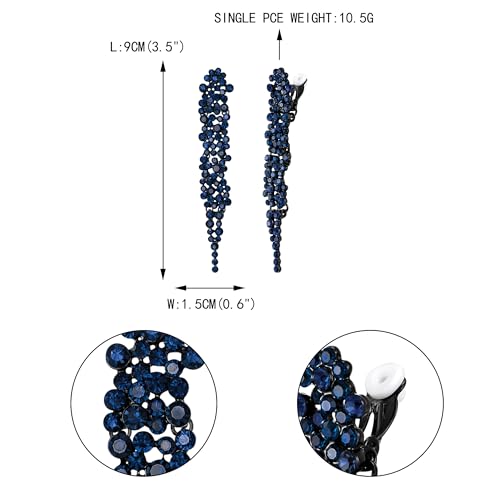 Aretes colgantes de cristal rhinestone de estilo art deco miniatura 5