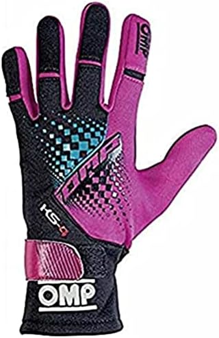 OMP KS-4 Gants De Karting My2018 - Cuir Et Tissu Élastique, Confort Et Sécurité Optimisés