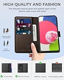 AIMOYU for Samsung Galaxy A52s 5G/A52 Case, Flip Wallet Leather Phone Case with [4 Card Slots] [Kickstand] [RFID Blocking] Magnetic Protective Shockproof Case for Samsung A52 Phone Case - Brown - Image 3
