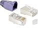Produktbild VESVITO 20er Pack RJ45 CAT 6 STP Crimpstecker für CAT6 CAT5e CAT6A Netzwerkkabel Verlegekabel AWG 24-27, für CAT7 Patchkabel AWG 27, Adern Ø 0,9-1,1 mm Netzwerkstecker Stecker Ethernet Kabel, violett