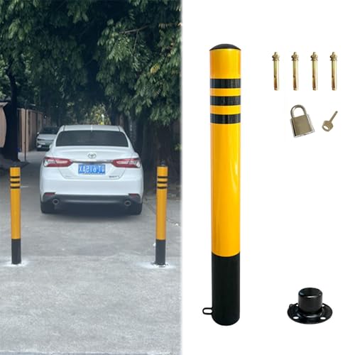 Barriere Parking Poteaux de délinéation de la circulation, poteaux de sécurité, barrières de stationnement à base amovible avec bandes réfléchissantes, borne de sécurité anti-stationnement pour garage