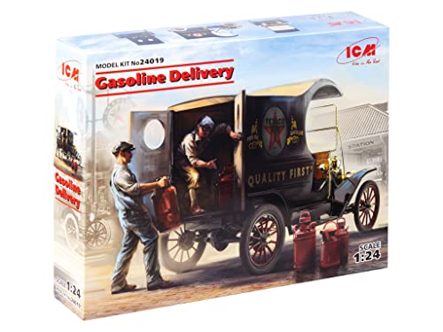 Modelo plástico vehículo entrega gasolina 1:24
