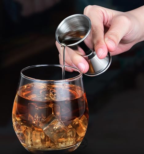 Vaso medidor doble para cóctel acero inoxidable 1.5 oz miniatura 6