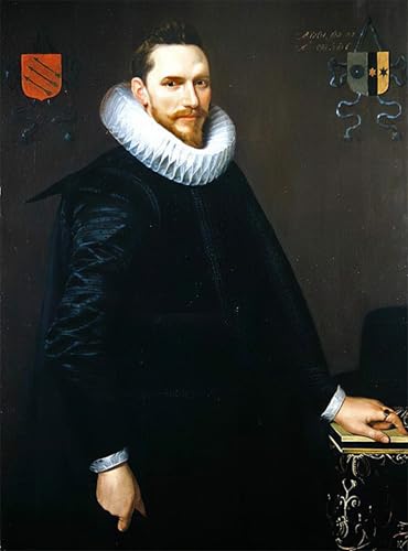 Impression peinture huile Cornelis Van Der Voort déco murale salon portrait 60x90cm