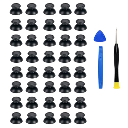 Image of COMZPLIFE 40 Pack Black Replacement Thumbsticks for DualSense PS5 Controller, Custom Analog Thumb Stick Joystick Grip Replacement for Playstation 5 Controller
