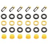 Haneex 6 Set Fuel Injector Repair Seal Kit for BMW E36 E46 E39 FJ357 325i 325is 325iX 750iL 850CSi 850i 0280150440 0280150715 0280155947 13641703819