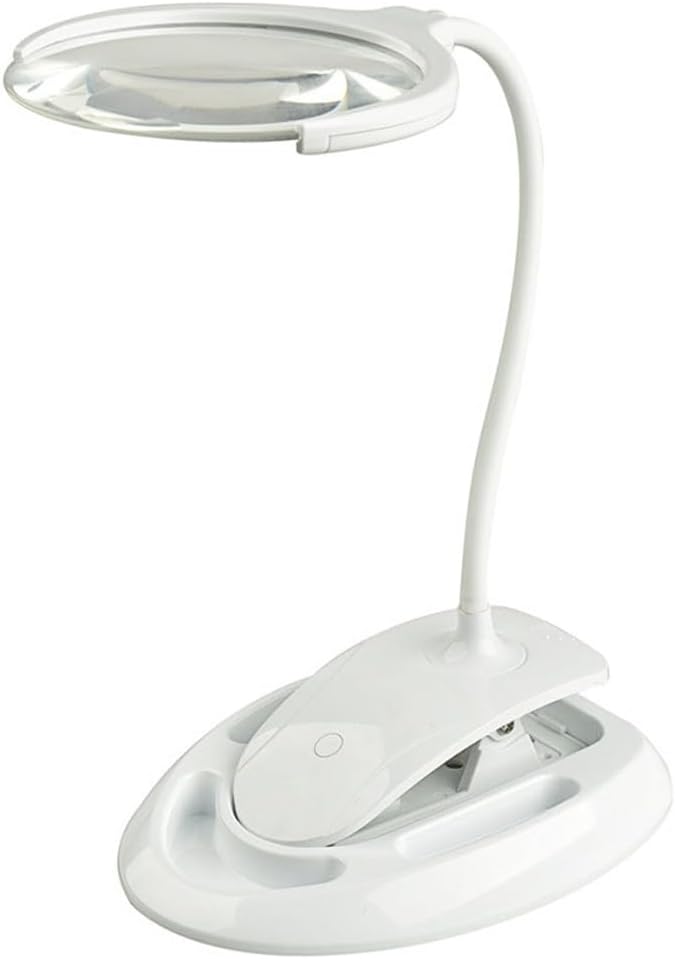 Rechargeable Second Level Brightness Optical Lens LED Lamp Desktop Clip Reading Magnifying Glass