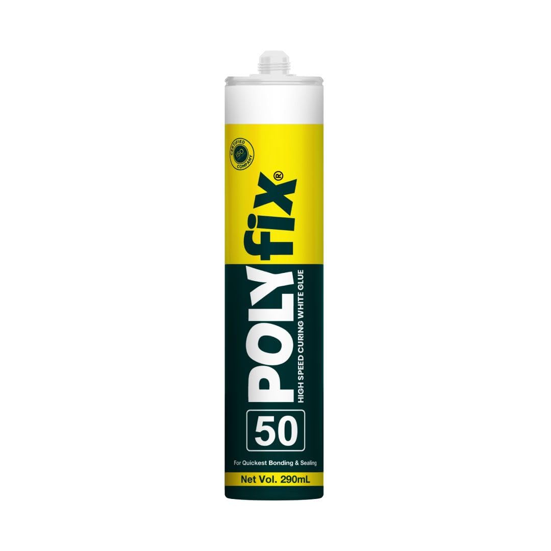 Polyfix 50 -Fast Curing High Strength White Glue, For mounting & pasting of materials such as PVC/WPC | Wood | Metal | Stone etc. (290ml) (B0CNVR1RXQ) Amazon Price History, Amazon Price Tracker