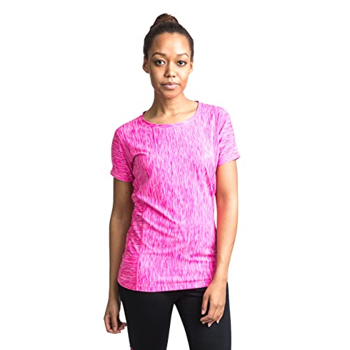 Trespass Daffney Quick Dry T-Shirt Con Dettagli Riflettenti, Donna, Daffney, Pink Glow Marl, Xs