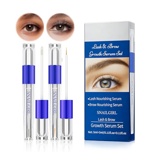 3 ml+3 ml Sérum de Crecimiento de Pestañas y Cejas, Suero Potenciador De PestañAs Y Cejas, Suero Transparente Para el Crecimiento de Pestañass Gruesas y Largas, Más Llenas y Hermosas