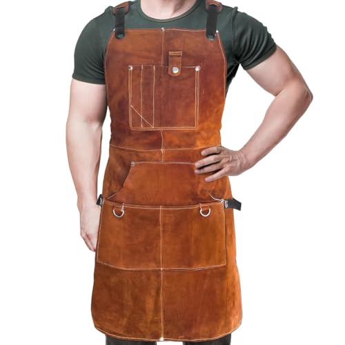 Tablier d'atelier avec poche à outils robuste en bois pour menuisier M-XXL