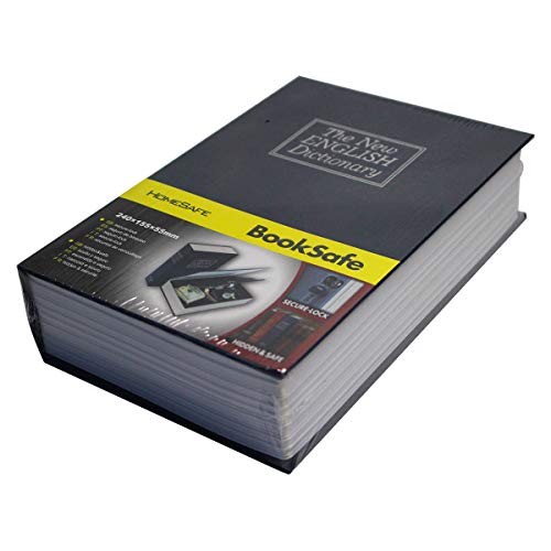 Sepox Diversion Book Safe Box with Key Lock, Blue,Hollowed Out Book Anti-Theft Safe Hidden safe, Store Money, Jewelry, and Passport storage case