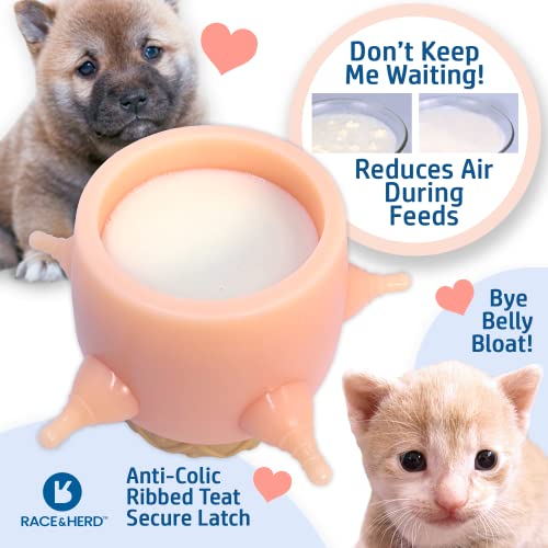 Puppy Feeders For Multiple Puppies | 5 Teats Puppy Bottles For Nursing Puppy Milk Feeder | Puppy Nipple Feeder Puppy Feeding Station - 17 Fl Oz Silicone Puppy Feeder With Nipples Dog Nursing Supplies #TOP3