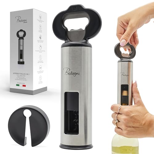 Cavatappi Personalizzato Con Tue Foto | Apribottiglie A Leve In Metallo Argentato, Stampa 2 Immagini | Regalo Originale