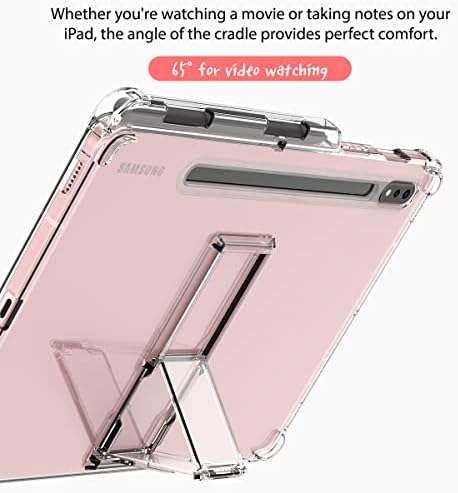 araree FLEXIELD SP Galaxy Tab S8 11", Smart Multiple Angle Kickstand Sturdy Cover with Convenient S Pen Holder Compatible with Galaxy Tab S8 11"(2022) Transparent Full Protective Case