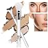 2 Pcs Nose Contour Brush Set, Double Sided 2 in 1 U-Shaped Contouring Brush with Fluffy Powder, V-Shaped Contour Makeup for Sculpting Defining Highlighter Cheekbones