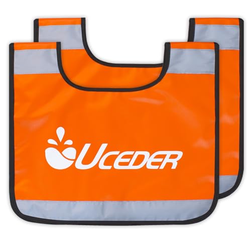 UCEDER Winch Damper,Heavy Duty Safety Recovery Cable Dampener with Reflective Strips Winch Rope Dampener Car Off-Road Line Dampener Blanket with Pocket(Orange,2)