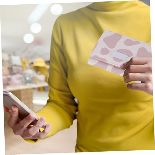 BESPORTBLE PU Mini Trifold Wallet for Women Cartoon Cow Print Change Purse with Multiple Card Slots Compact Cute Design for Travel Shopping Everyday Use2