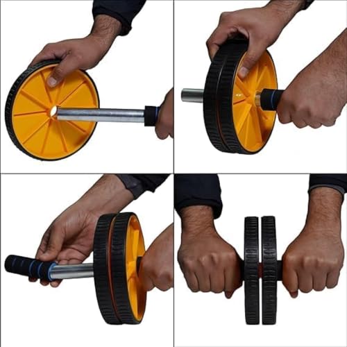 Image of SUREFIT Ab Roller Wheel for Home Workout | Core & Abs Exerciser for Men & Women | Dual Grip, Anti-Slip Fitness Equipment