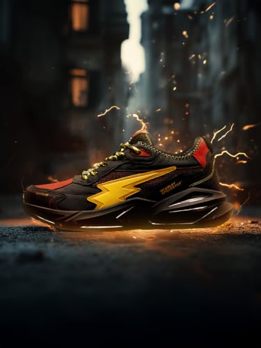 Image of The Souled Store Flash : Scarlet Speedster Men and Boys Lace Up Low Top Stylish Sneakers with Flexibility & Comfort