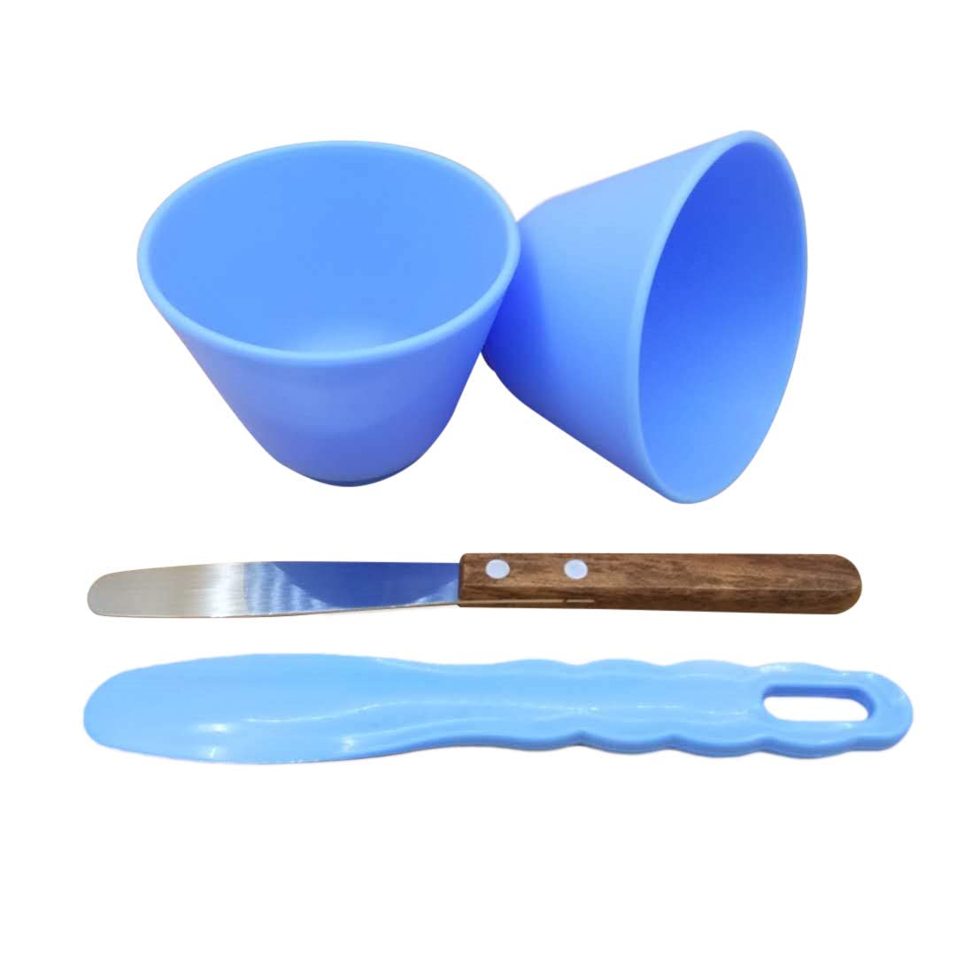 Calla Scorpio 2PCS Flexible Rubber Mixing Bowl +2 Spatulas PVC Rubber Mixing Bowl for Alginate and Plaster Materials
