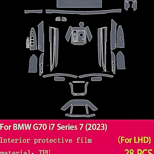 Protector transparente de consola central para BMW Serie 7 G70 viaje cómodo 3
