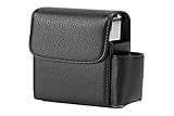 Cigarette Organizer Case Lychee Pattern PU Leather Cigarette Box with Lighter Holder Portable Cigarette Box for Men and Women - Image 4