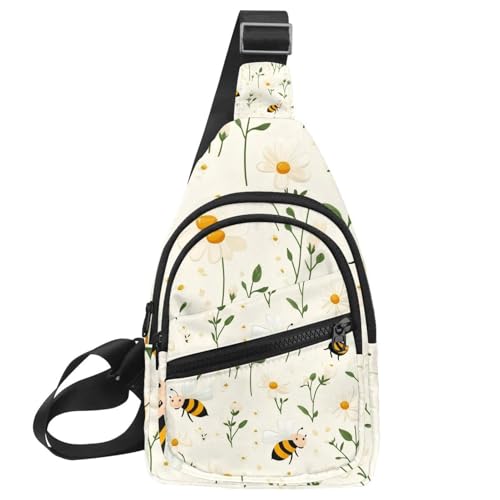 Sac à dos à bandoulière éléphants blancs compact 30x18x4cm multicolore