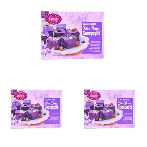 Image of Karachi Bakery Kaachi Bakery Blueberry soanpapidi (Pack of 3)