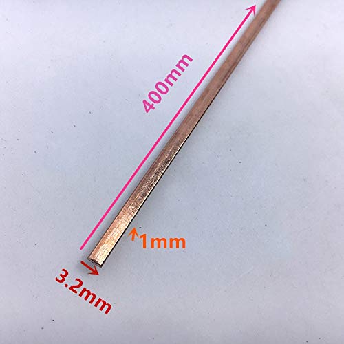 BCuP-2 Copper Brazing Rods, 3.2x1x400mm 50pcs for Copper Based Gas Braze Welding Repairing