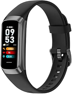 ASWEE Smart Watches, Fitness Tracker with 1.10'' AMOLED Touch Color Screen, Activity Tracker with Sleep Monitor for Women Men Kids, 5 ATM Waterproof Pedometer Watch for iOS and Android