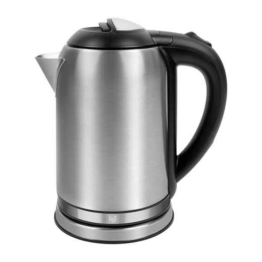 Impolio Basics Wasserkocher, Wasserkocher Edelstahl 1L, Wasserkocher klein 1200W, Reisewasserkocher mit Trockenlaufschutz, Kettle, Camping Wasserkocher