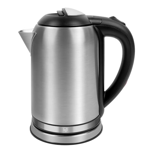 Impolio Basics Wasserkocher Edelstahl 1L Klein 1200W Reisewasserkocher Mit Trockenlaufschutz Für Camping Und Outdoor