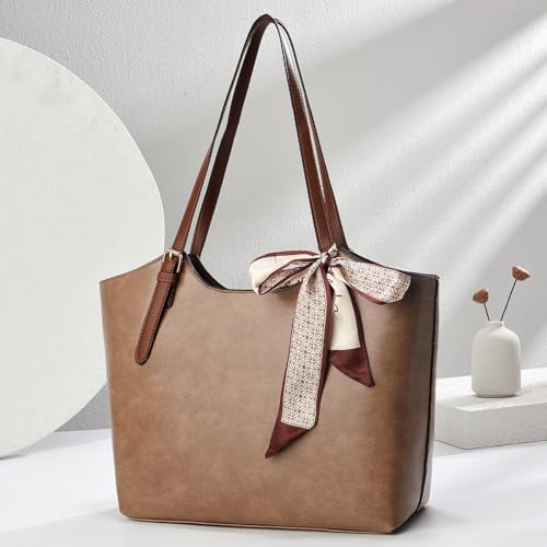 Image of ToLFE Tote Bags for Women Purses and Handbags Top Handle Satchel PU Leather Shoulder Hobo Bags | Top Handle