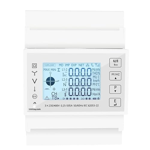 Compteur d'énergie multifonction triphasé connecté contre les hausses de facture
