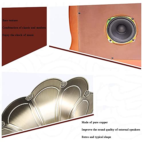 Tourne-disque vinyle vintage nostalgique avec klaxon en laiton, Bluetooth, radio FM, haut-parleurs stéréo, USB, platine à 3 vitesses, parfait pour les amateurs de musique à l’ancienne - Les Beatles, Paul McCartney, John Lennon, RIngo Starr, George Harrison Tourne-disque vinyle vintage nostalgique avec klaxon en laiton, Bluetooth, radio FM, haut-parleurs stéréo, USB, platine à 3 vitesses, parfait pour les amateurs de musique à l'ancienne – Image 5