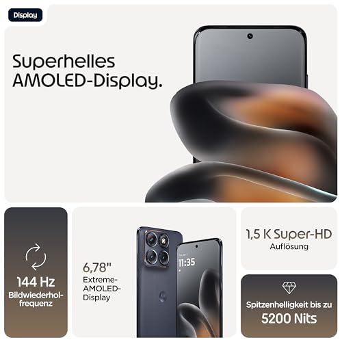 Motorola Edge 70 Fusion Smartphone 50-MP-Kamera 8-256 GB Silhouette