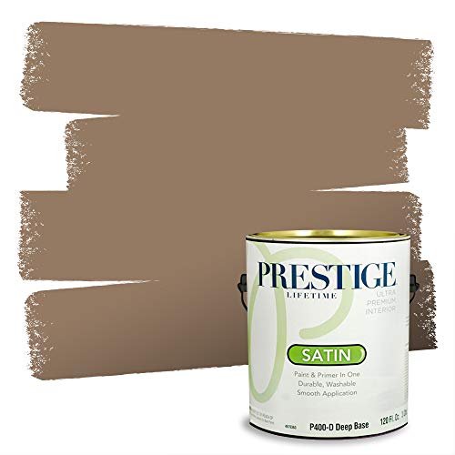 PRESTIGE Paints Interior Paint and Primer In One, 1-Gallon, Satin, Comparable Match of Sherwin Williams* Portabello*