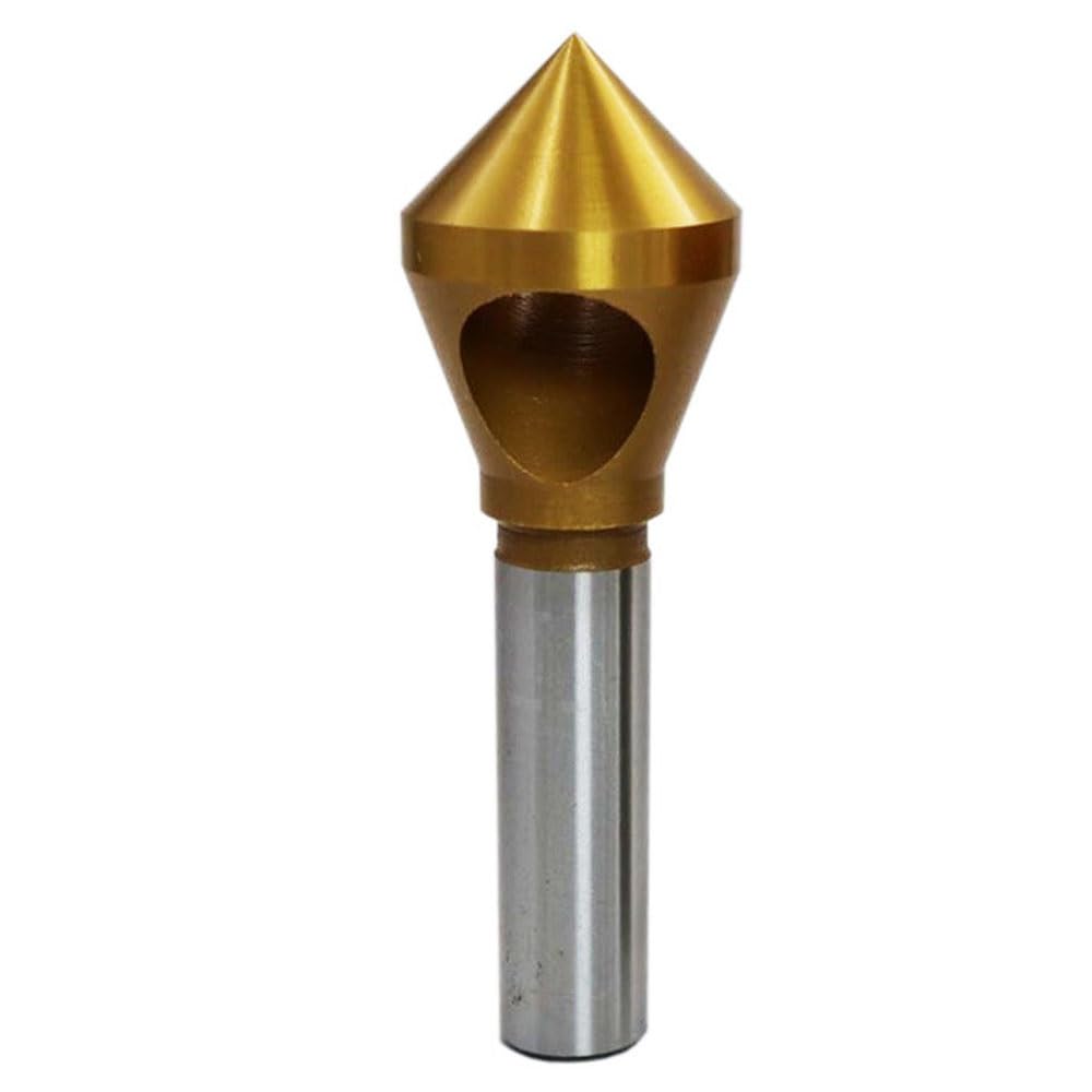 Fraise à chanfreiner à 90 degrés, HSS-CO à revêtement en titane, enlèvement de copeaux internes, fraise à chanfreiner à trou rond, coupe-bordure, fraises à chanfreiner (Size : D10(4-9mm))