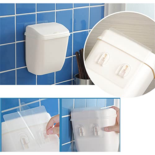 Caneca de basura blanca cuadrada para colgar 17x10.5x19 cm miniatura 5