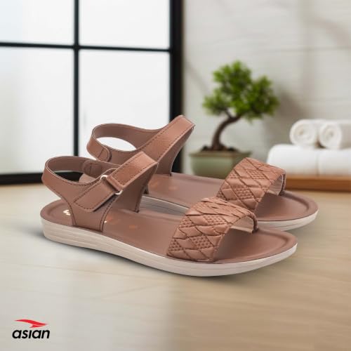 Image of ASIAN CSL-02 Women's Stylish Lightweight Sandals | Soft Cushioned Comfort, Velcro Fit, Fashionable Design for Office, Casual Outings & Daily Use