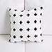 xiaoxong658 Taies d'oreillers Dh1318 Sofa Pillow Cushion Modern Living Room Black and White Simple Geometric Light Luxury Pillow Home Large Square back-45x45cm_Jane Black-Plus Coussin décoratif
