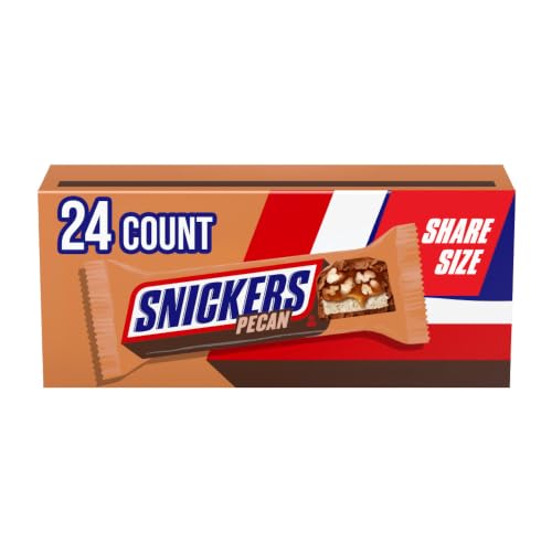 Image of SNICKERS Pecan Milk Chocolate Candy Bars, Full Size, Bulk Box, 24 Pack