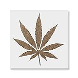 Weed Leaf Stencil - Reusable Stencils for Painting - Mylar Stencil for Crafts and Decorations