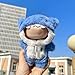 Zimomo Clothes for labubu Dolls - Cute Shark Outfit for 6.7 Inch (17cm) 1-Piece Marine-Themed Costume Accessory, Friends (Doll Not Included) - Perfect for Collectors and Dress-Up (No Doll) (Blue)
