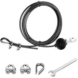 Productos De Gimnasio Para Casa Sweetone Cable de Acero para Fitness, Polea Gimnasio Casa, Cuerda Gimnasio Alambre Resistente Polea Máquina Gym en Casa Poleas para Cables Máquina Accesorios Gym, Ajustable 3M