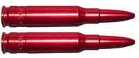Flachberg Pufferpatronen 308 Win | Dummy Rounds Aluminum Rot (2 Stück) | Snap Caps Training | Trockentraining, Ladeübung, Waffenpflege .308 Winchester